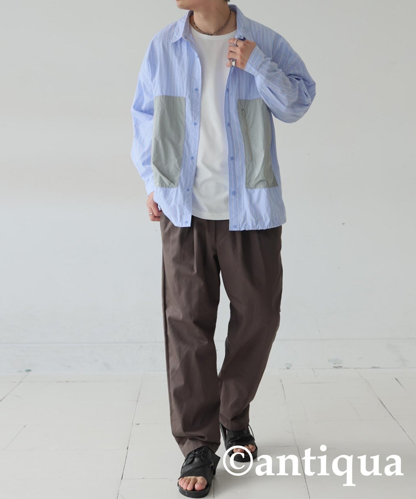 Men's Striped Work Shirt