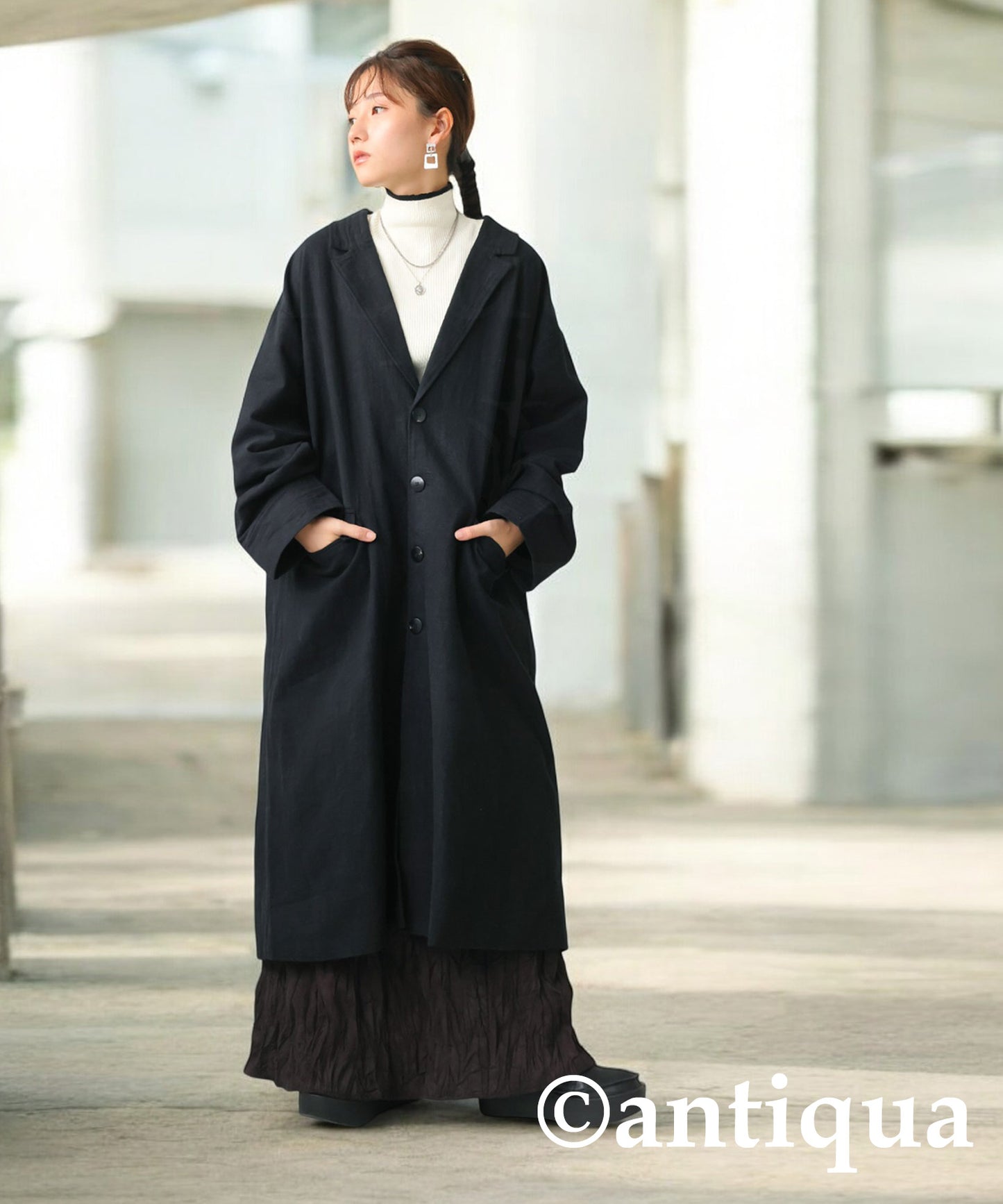 Cotton Linen Long Jacket Ladies