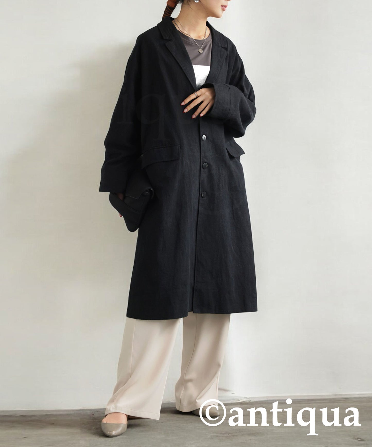 Cotton Linen Long Jacket Ladies