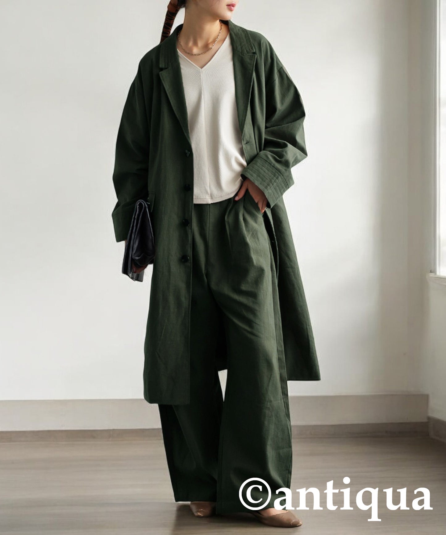 Cotton Linen Long Jacket Ladies