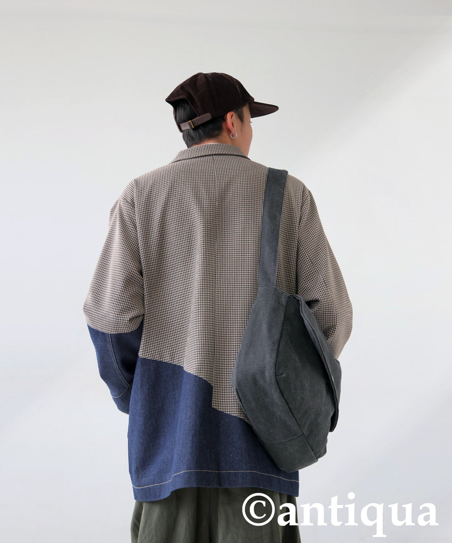 Denim Switching Jacket Men's