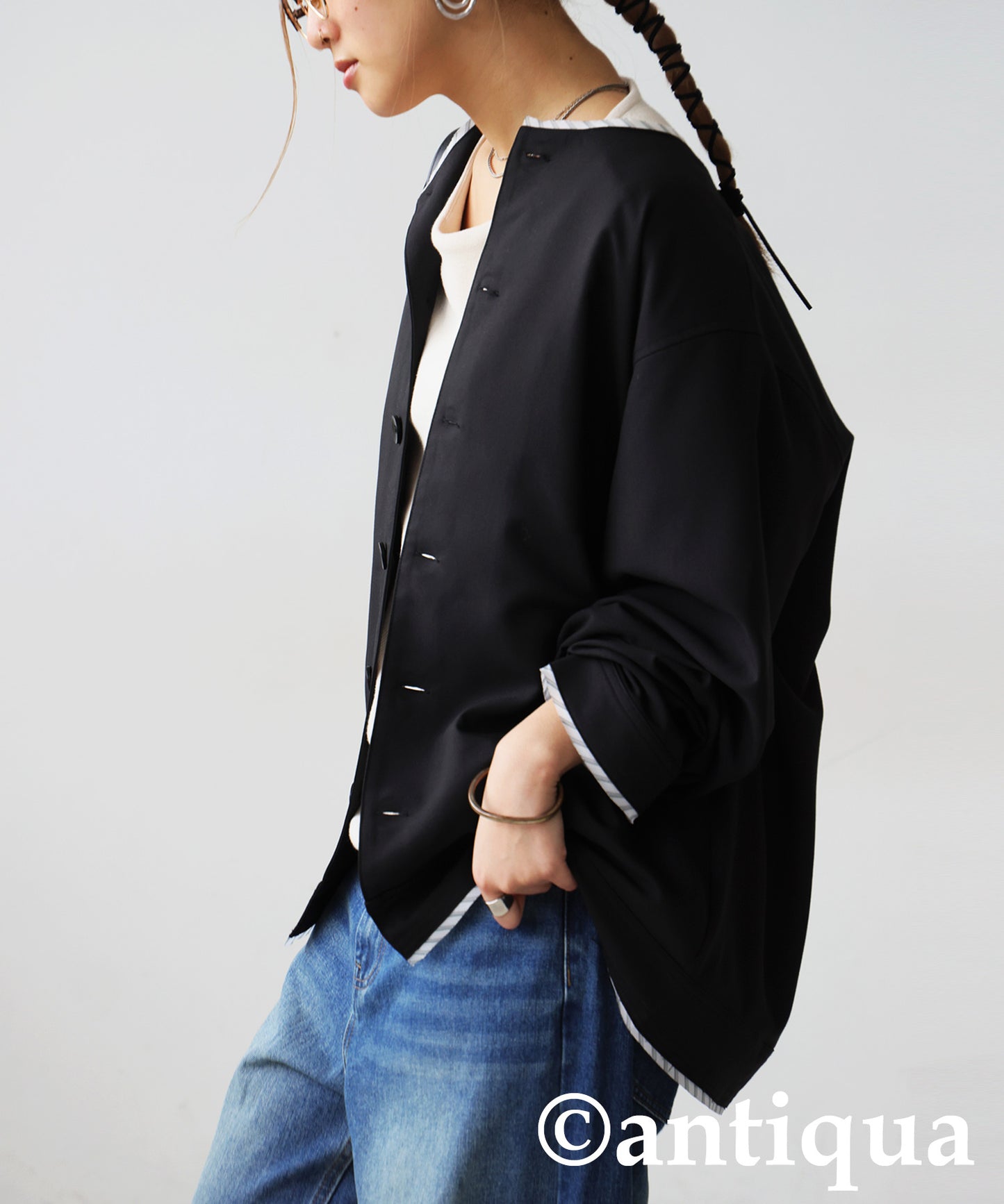 Round Collar Jacket Ladies