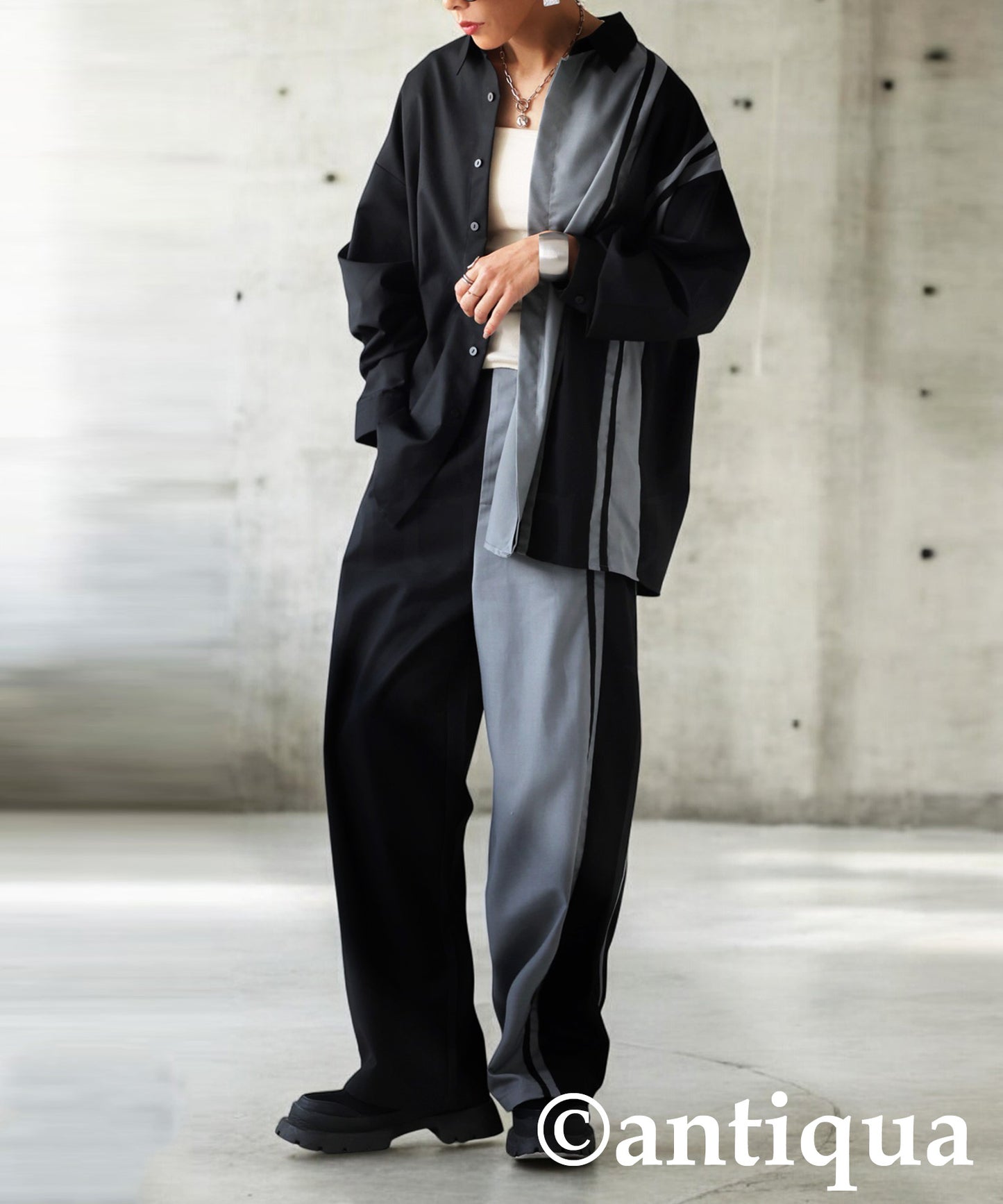 Line Collar Shirt Ladies