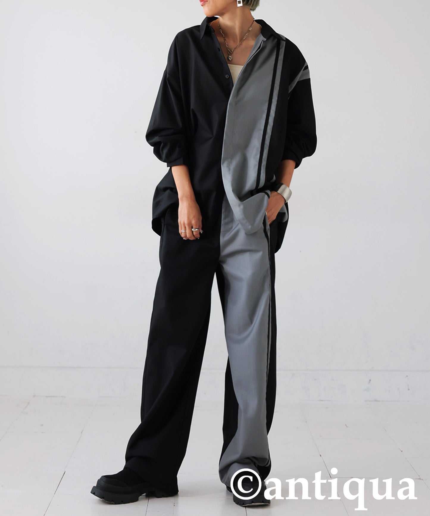 Line Collar Shirt Ladies
