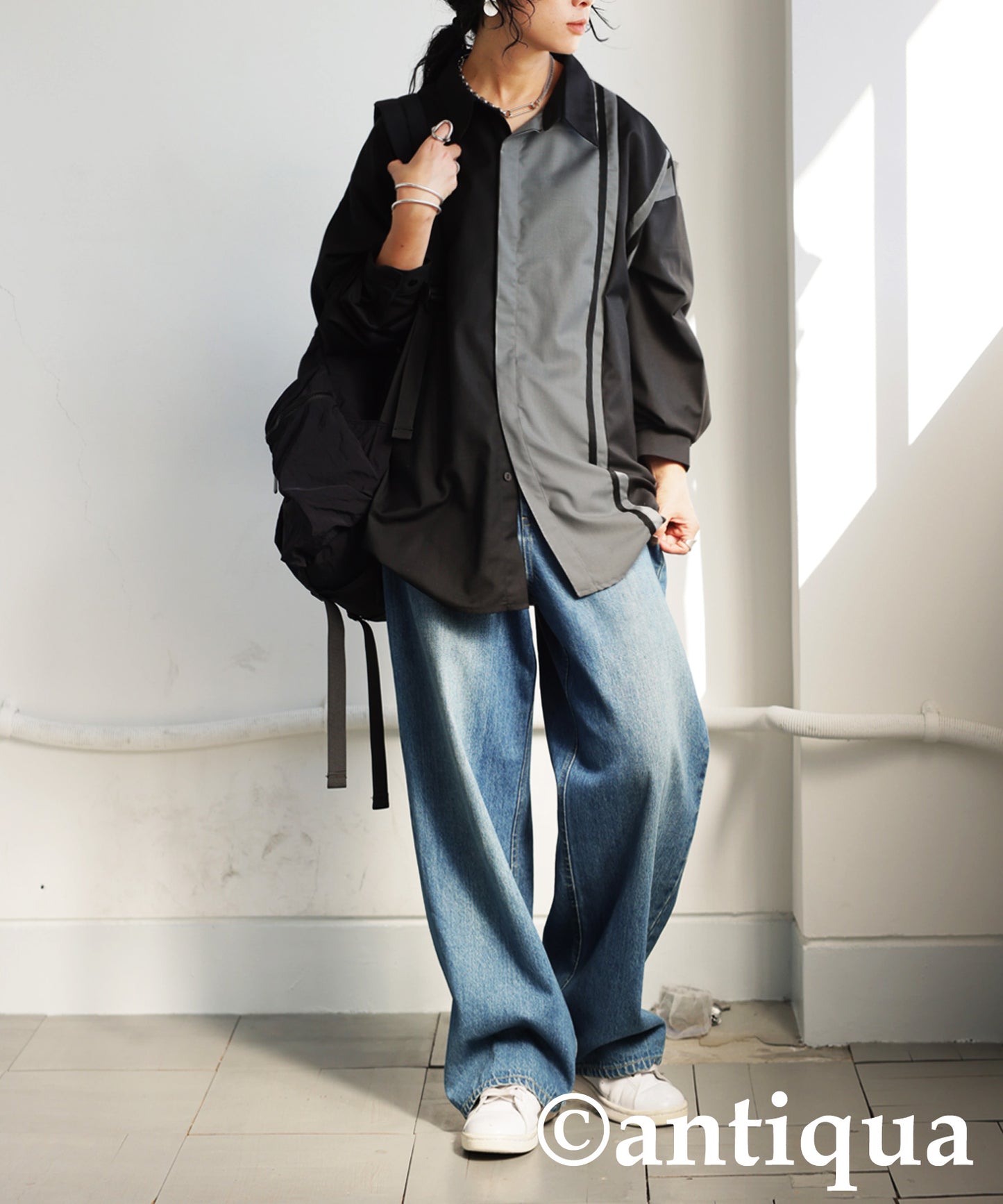 Line Collar Shirt Ladies