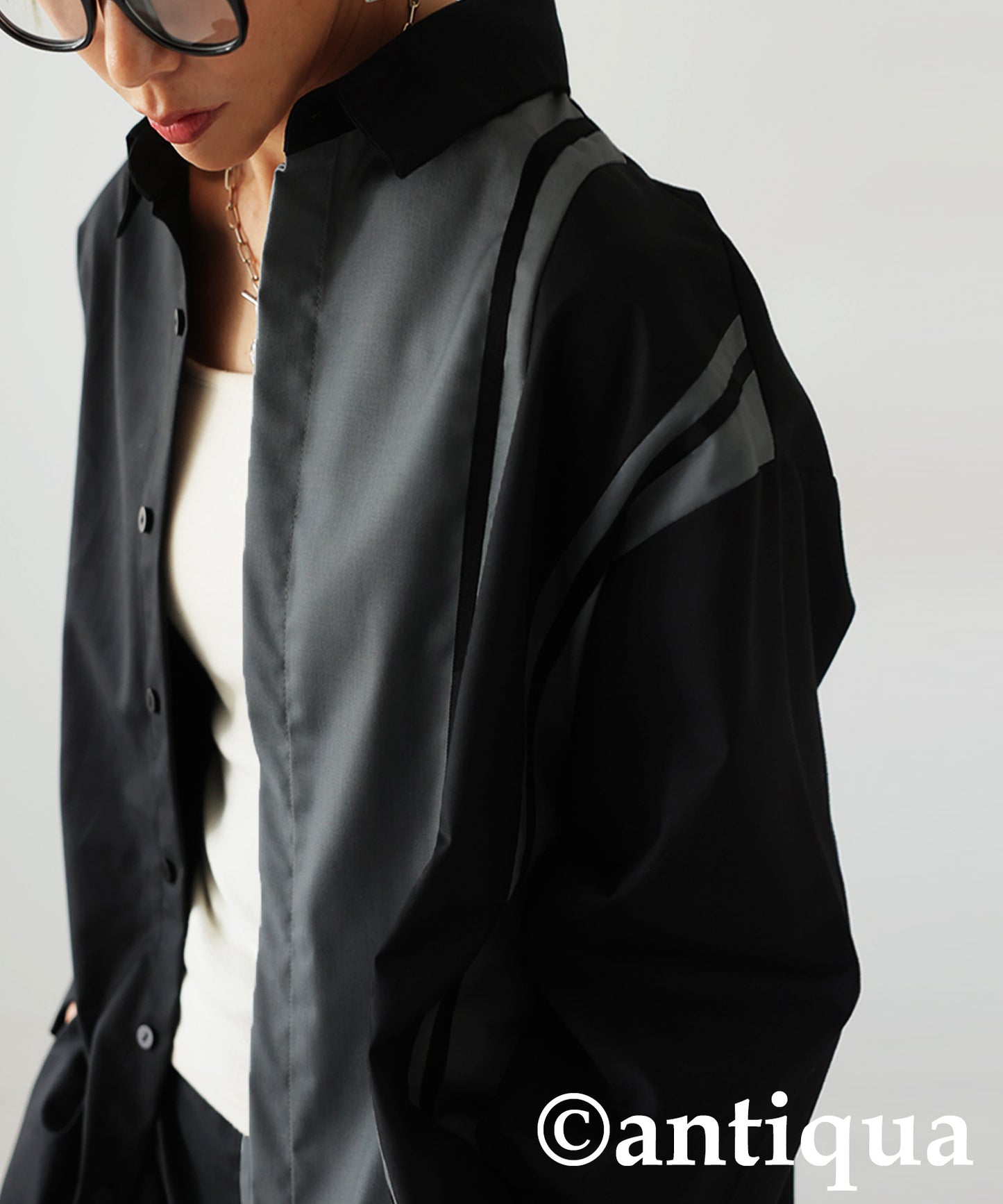 Line Collar Shirt Ladies