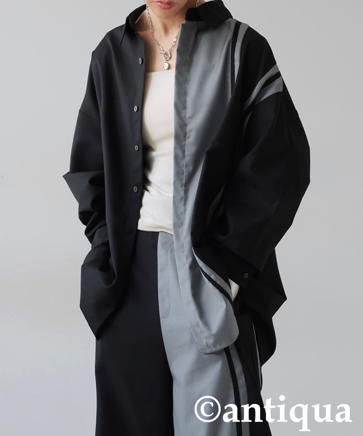 Line Collar Shirt Ladies