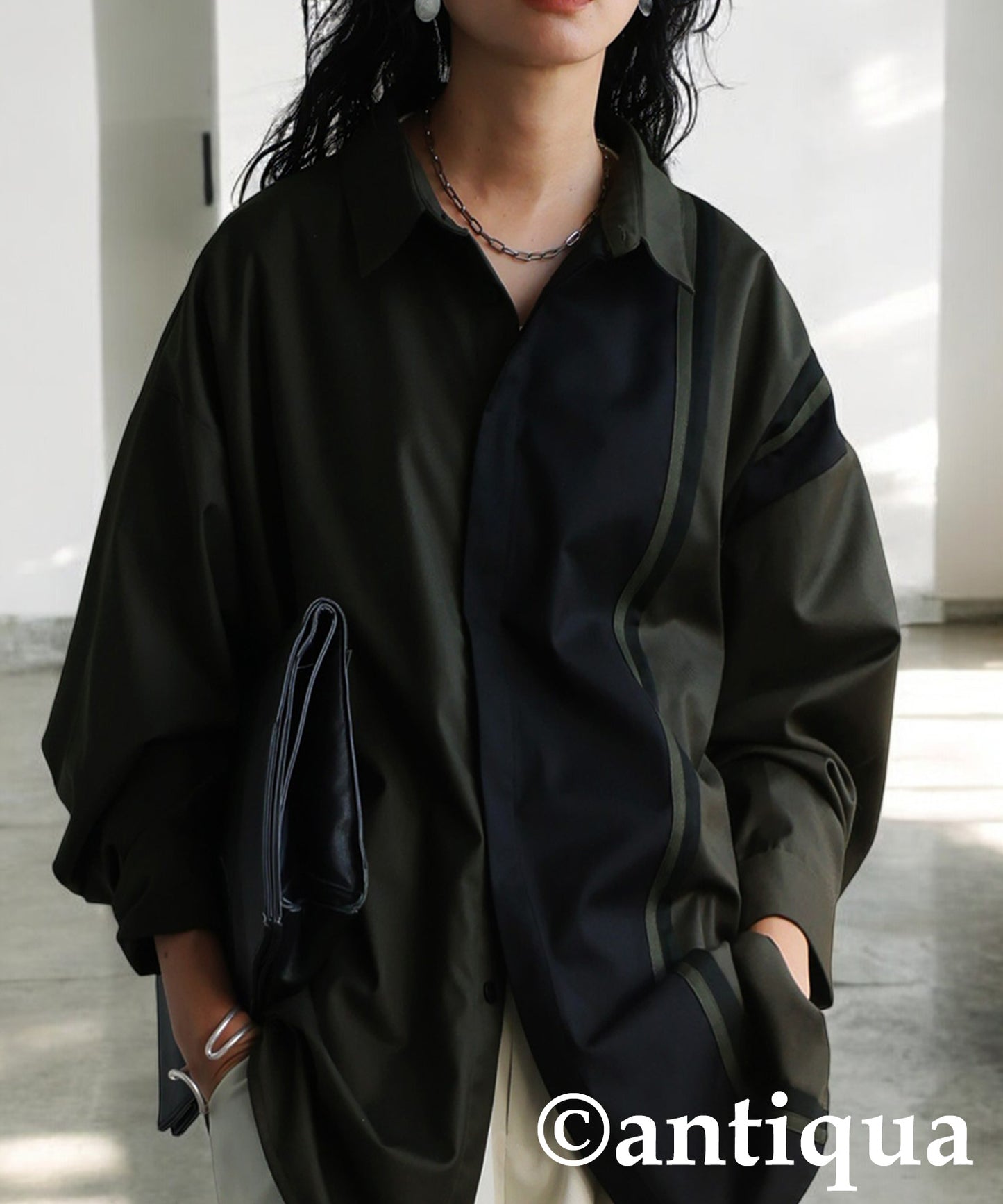 Line Collar Shirt Ladies