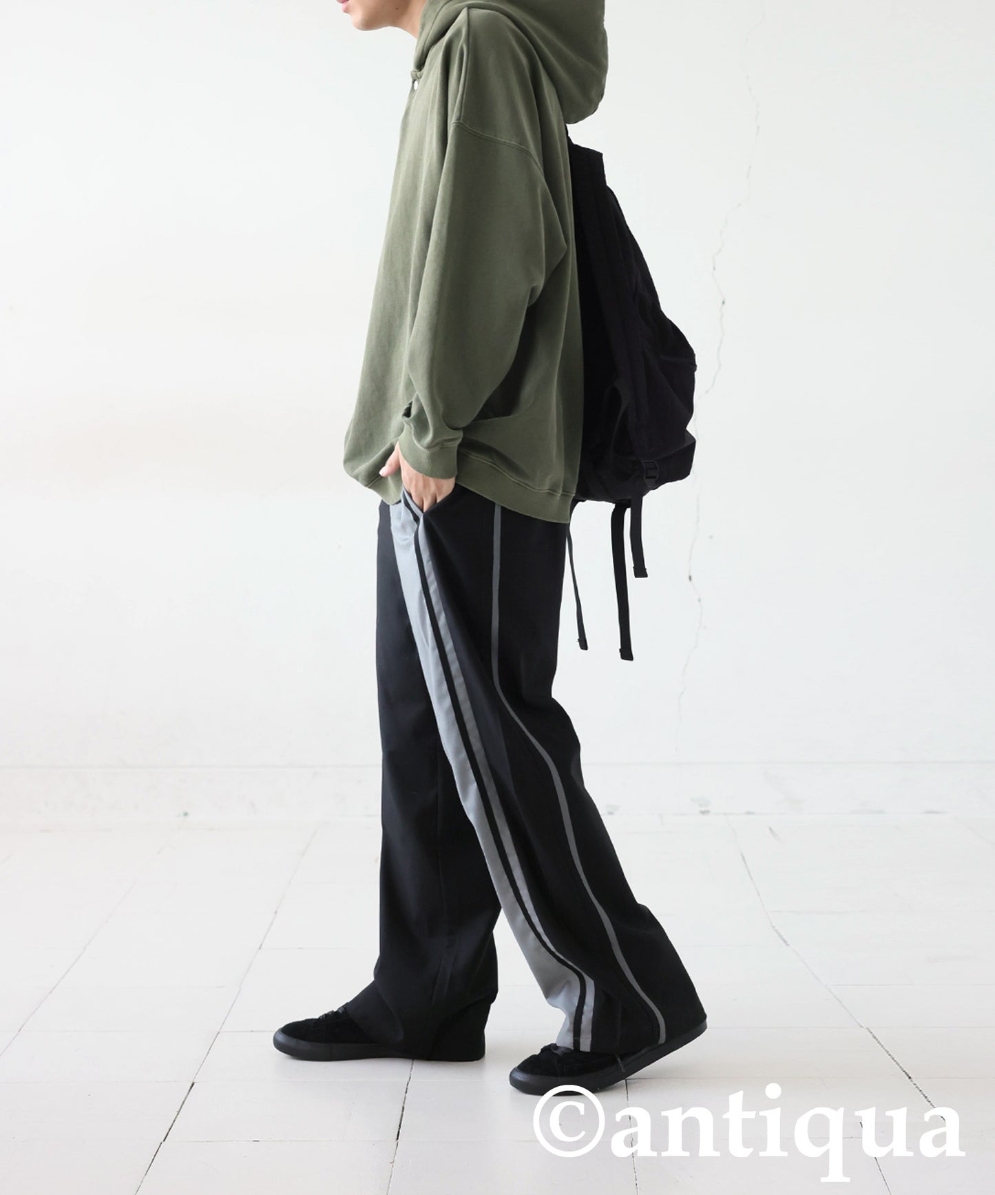 Color Switching Line Pants Men's