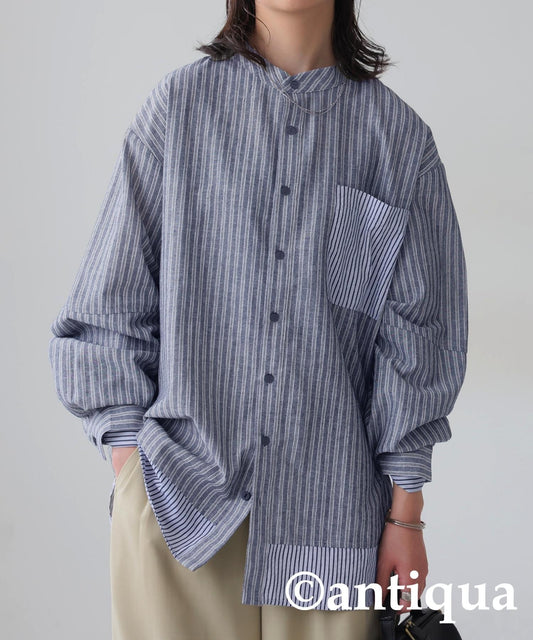 Ladies Layered Striped Shirt