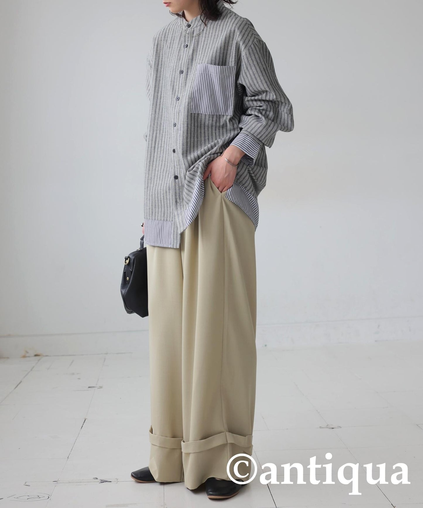 Ladies Layered Striped Shirt