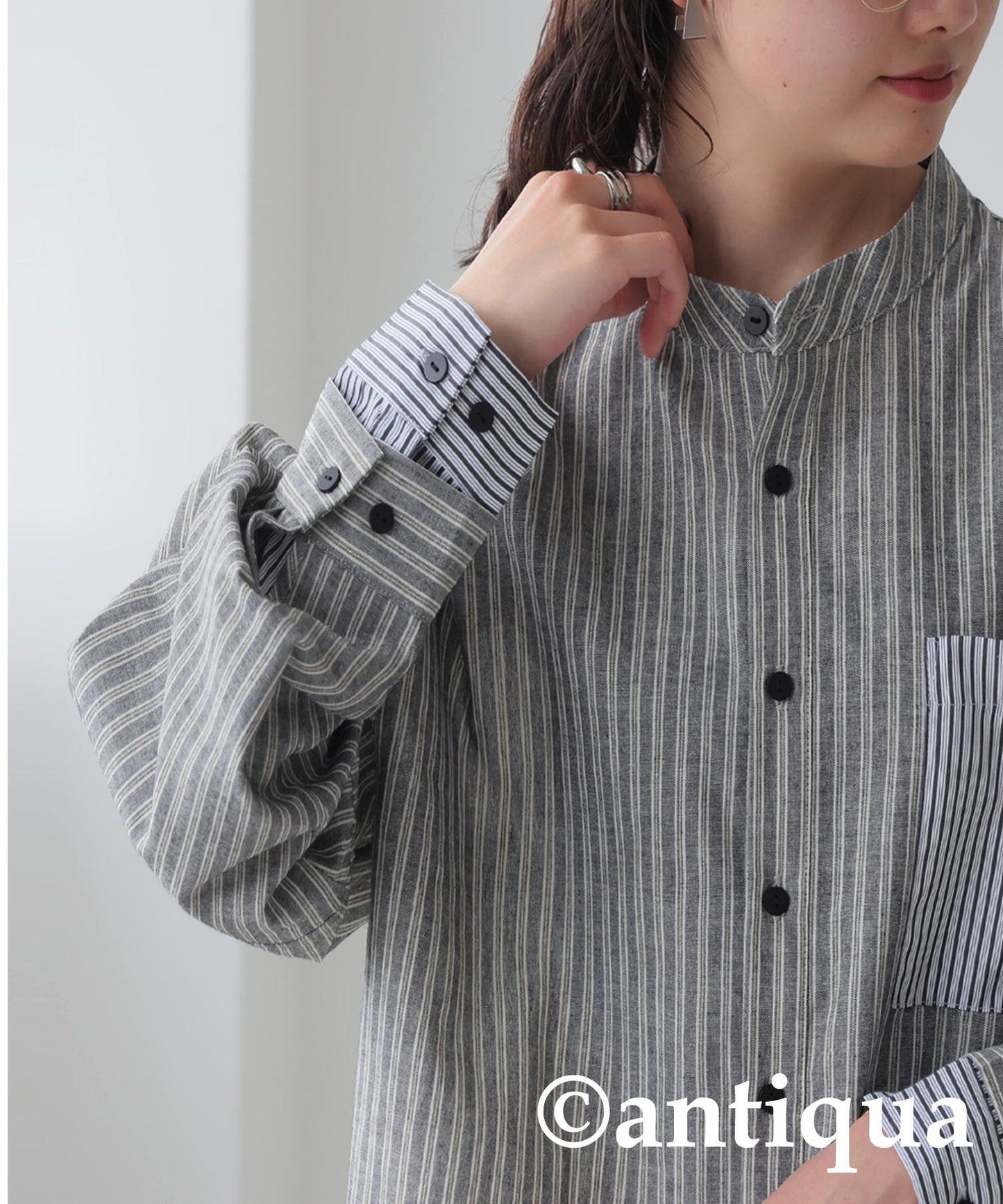 Ladies Layered Striped Shirt