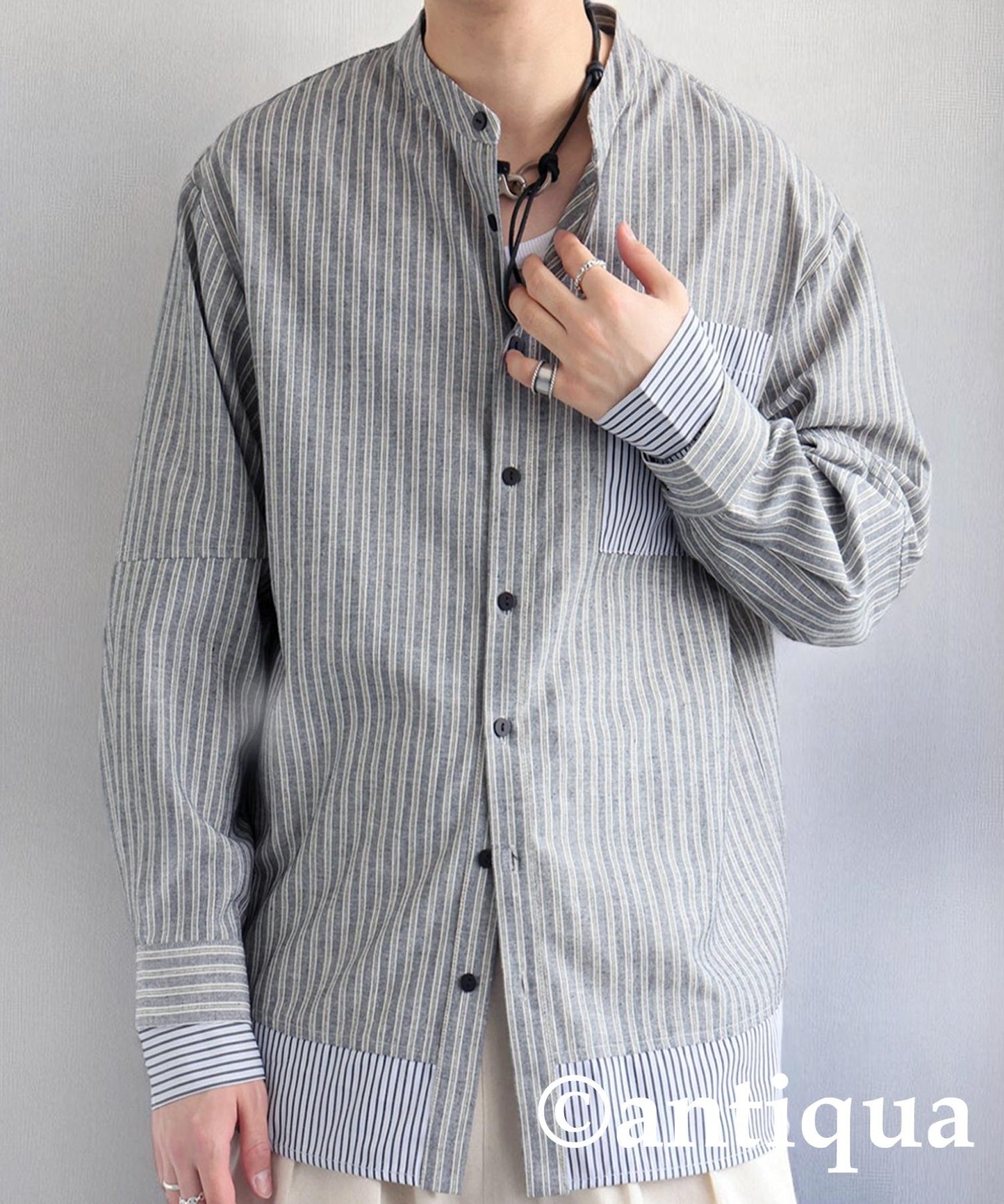 Men's Layered Striped Shirt