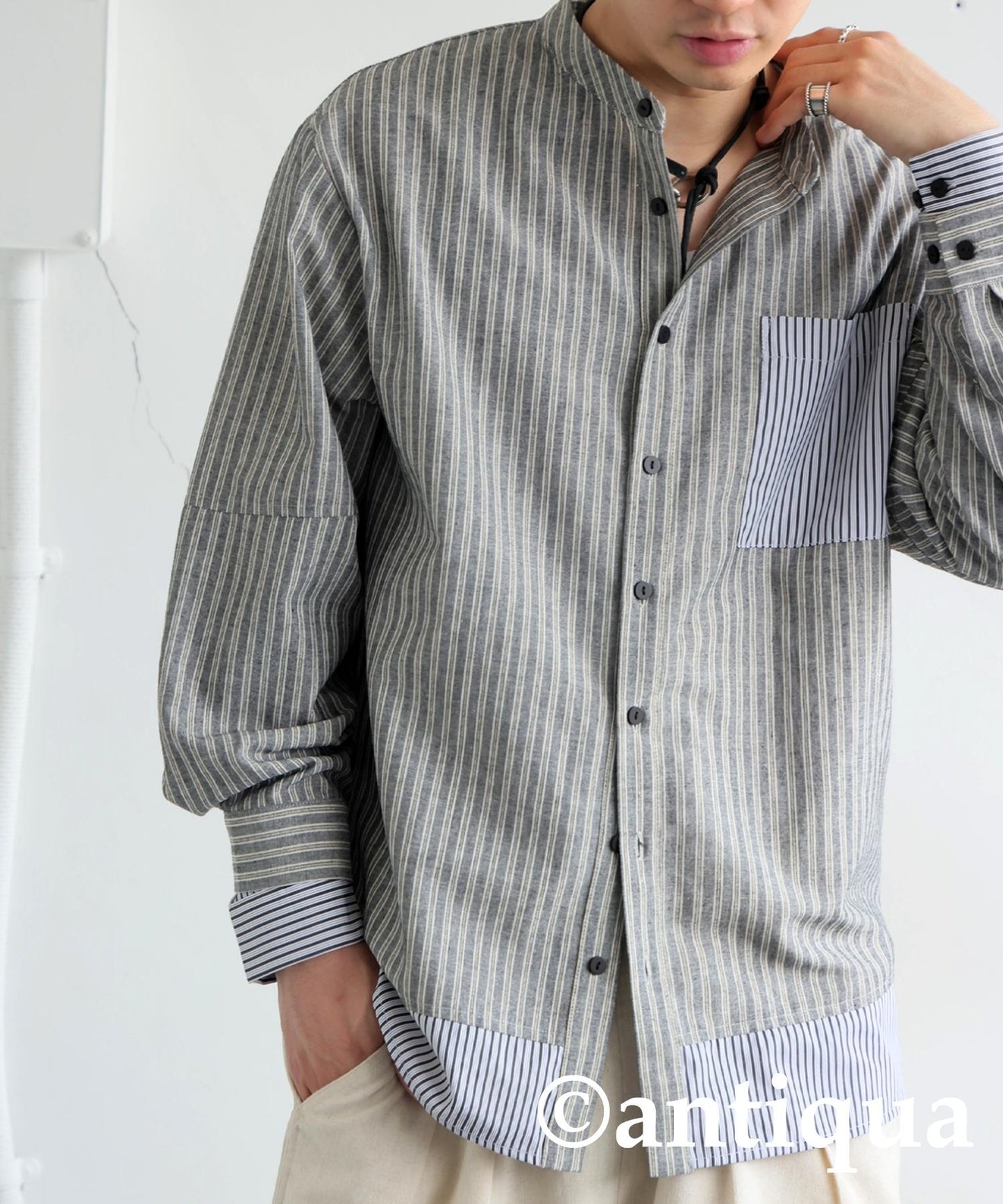 Men's Layered Striped Shirt