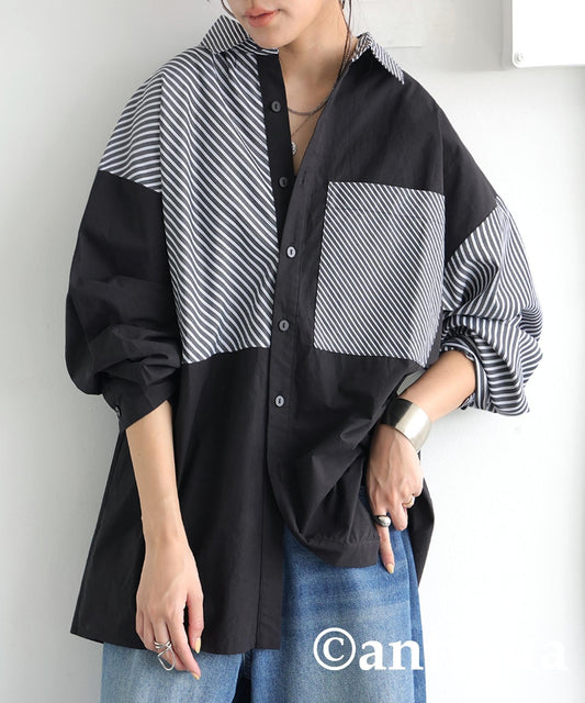 Ladies Design Striped Shirt