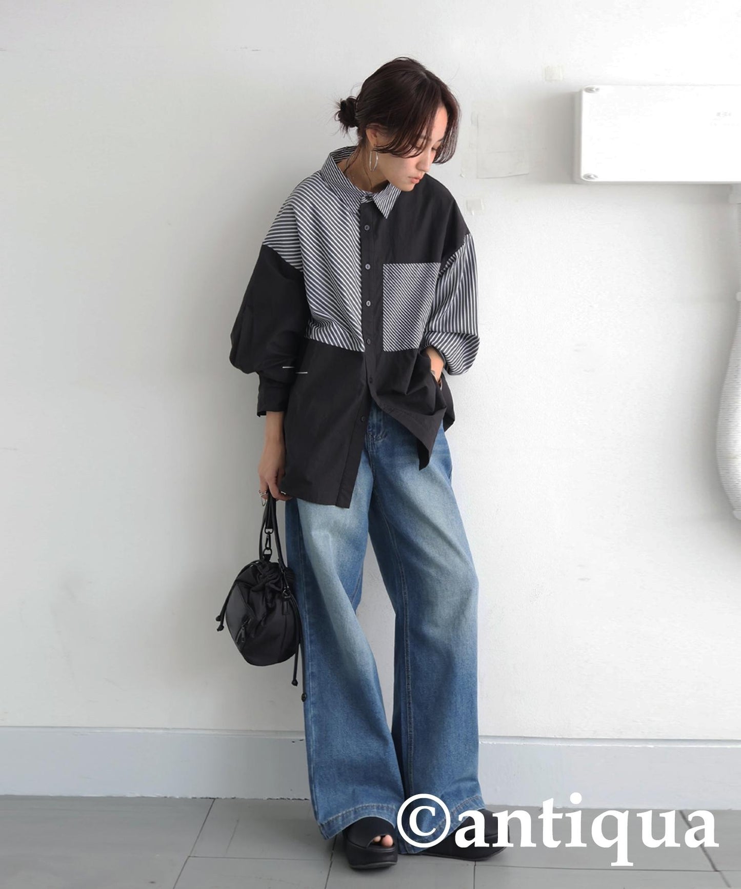 Ladies Design Striped Shirt