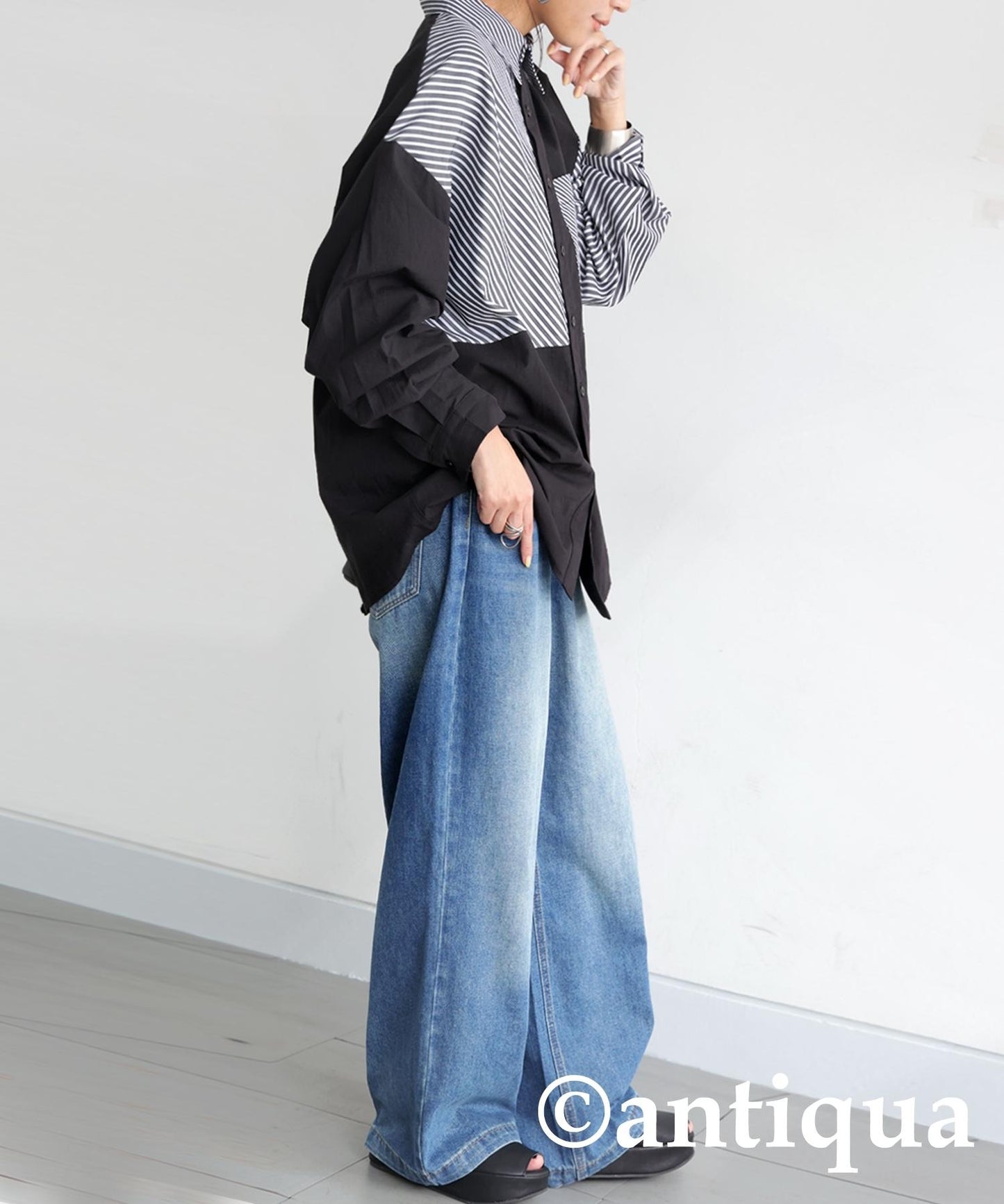 Ladies Design Striped Shirt