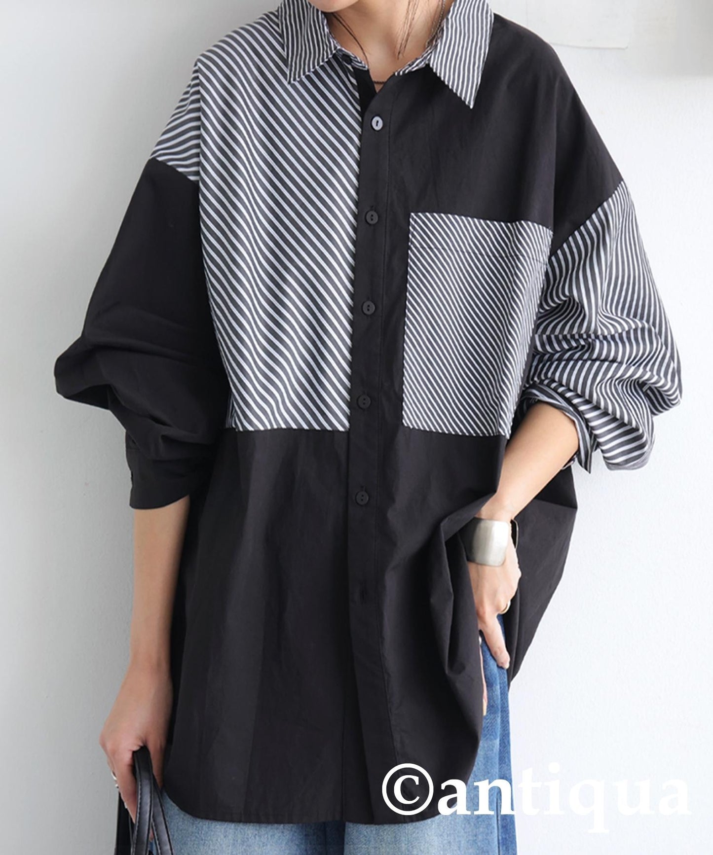 Ladies Design Striped Shirt