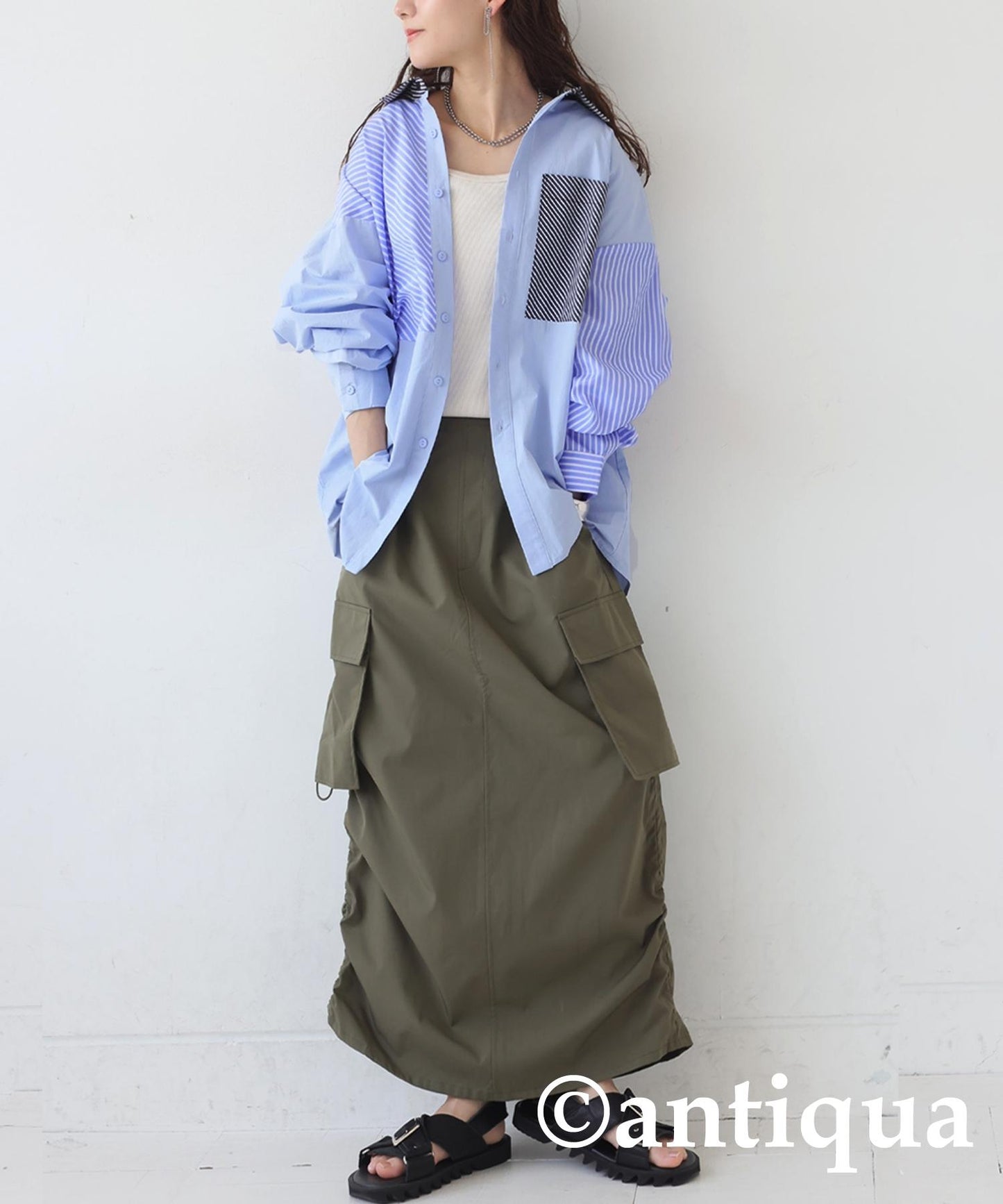 Ladies Design Striped Shirt