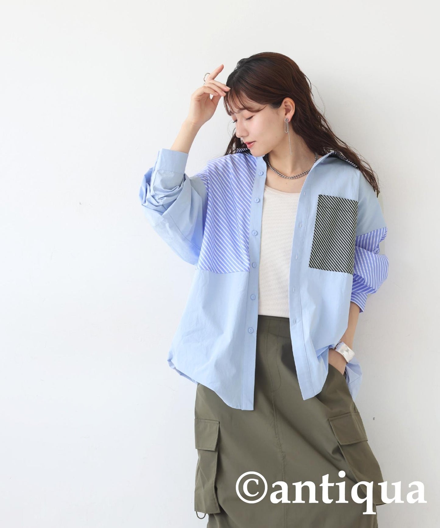 Ladies Design Striped Shirt