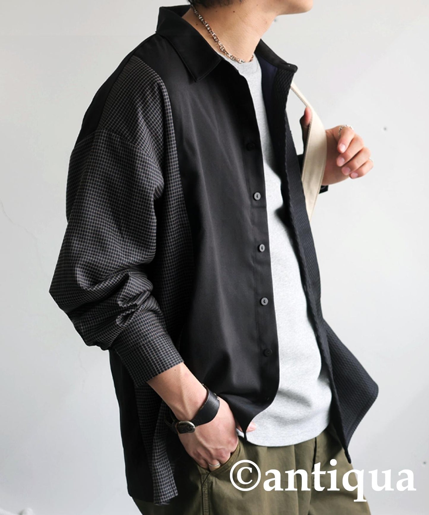 Men's Shirt With Different Materials