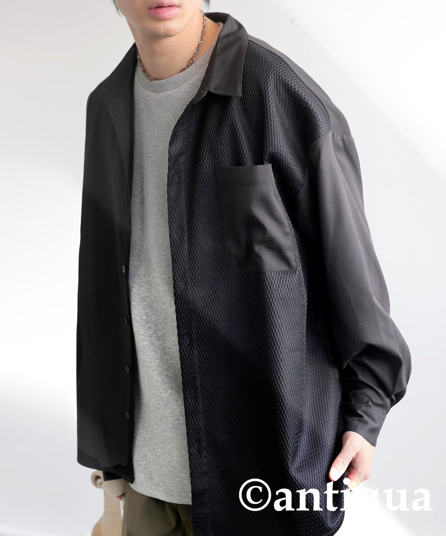 Men's Shirt With Different Materials