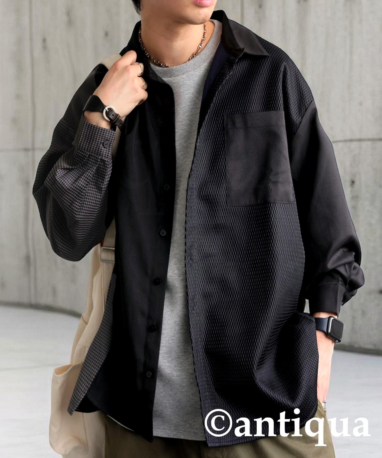 Men's Shirt With Different Materials