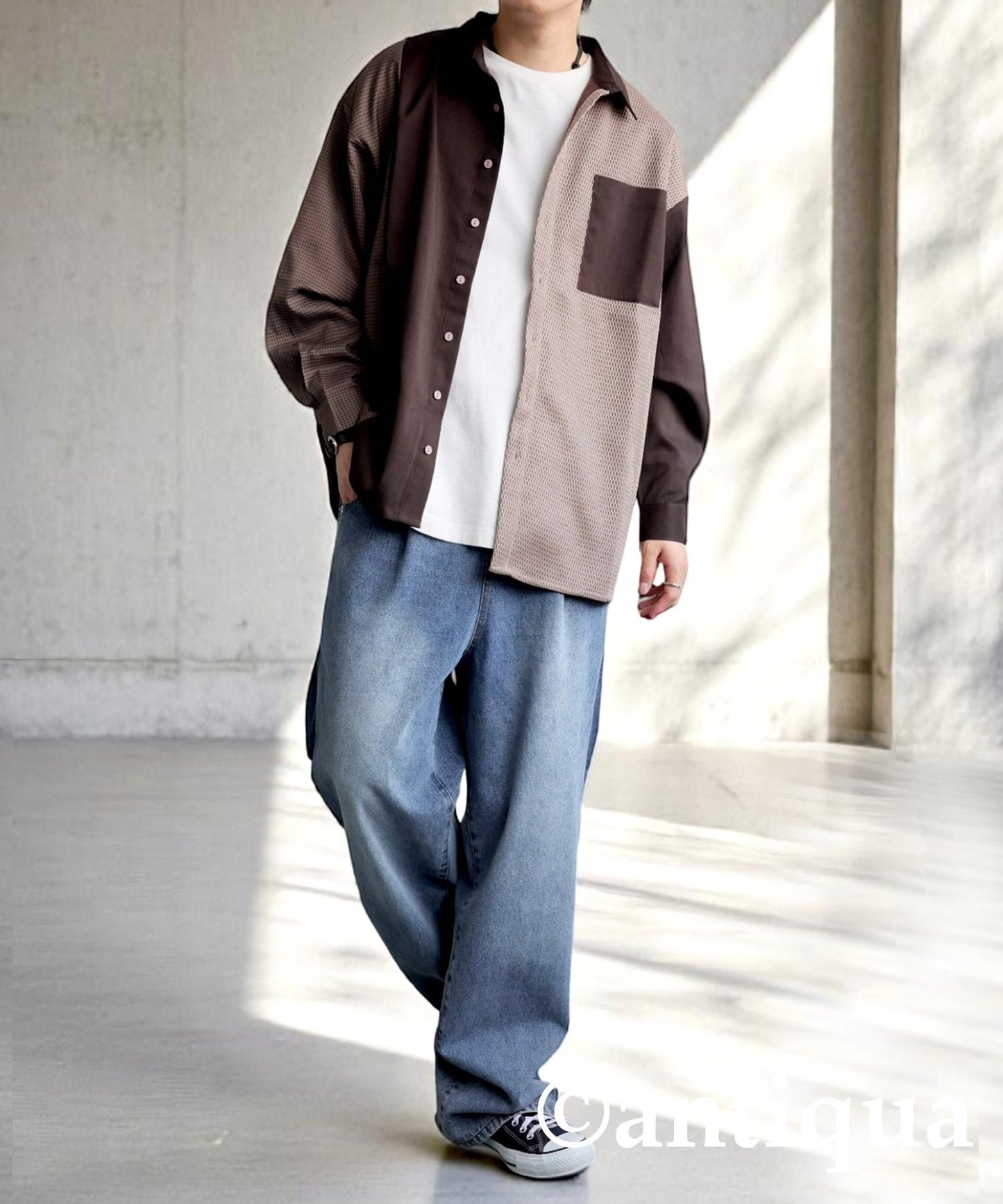 Men's Shirt With Different Materials