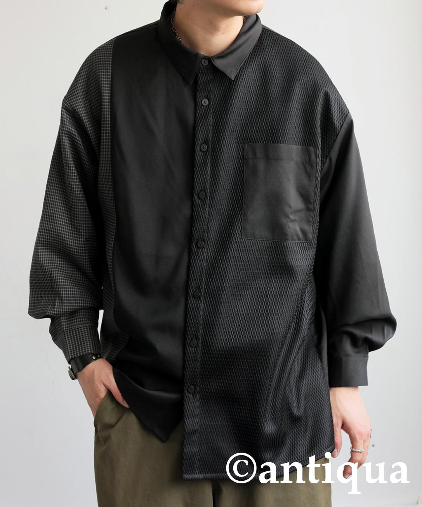 Men's Shirt With Different Materials