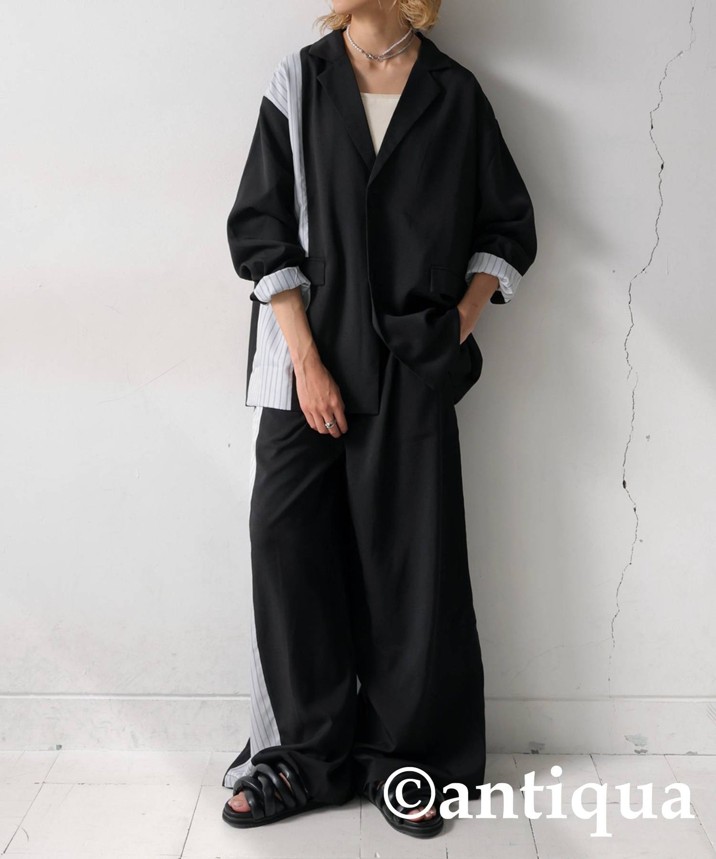 Switched Striped Jacket Ladies