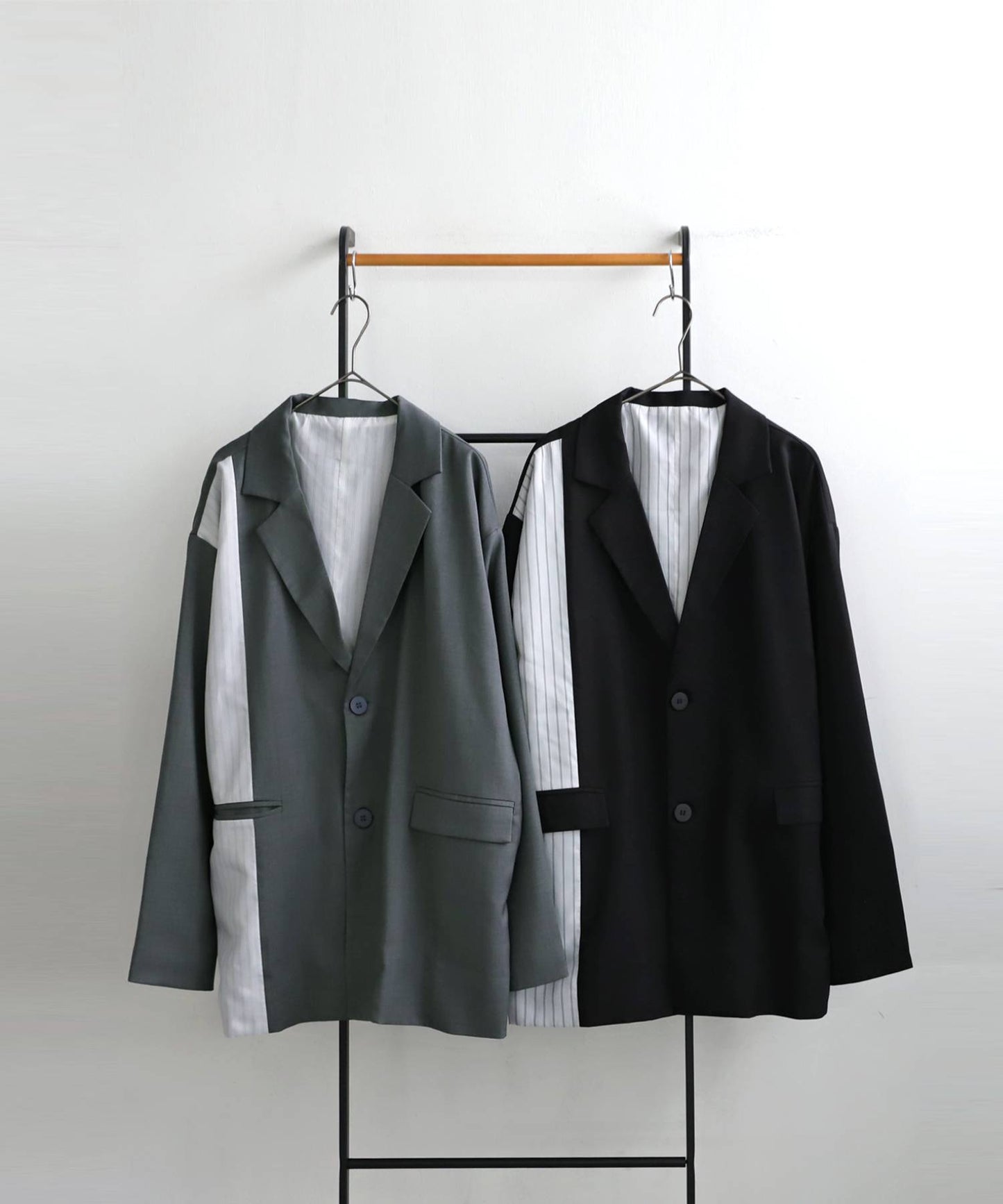 Switched Striped Jacket Ladies