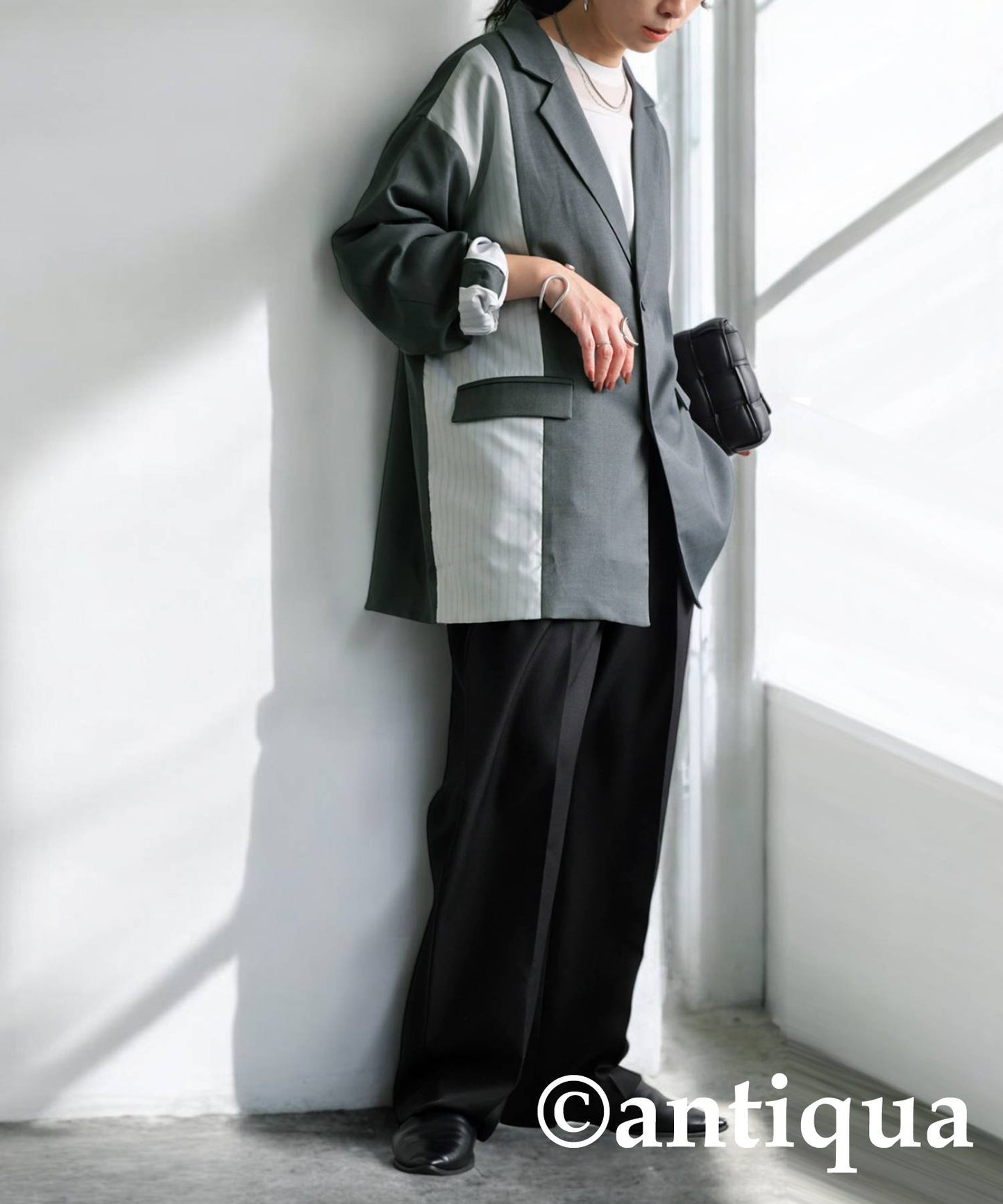 Switched Striped Jacket Ladies