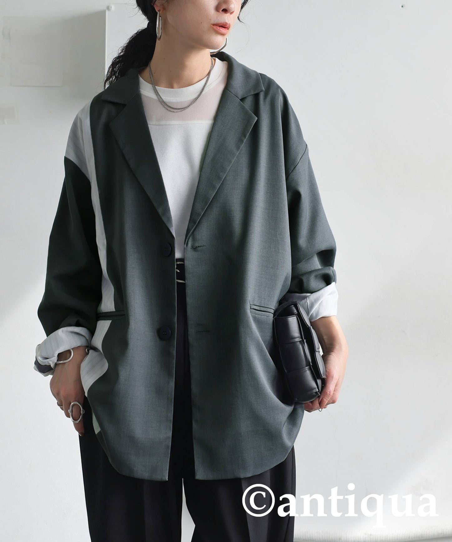 Switched Striped Jacket Ladies