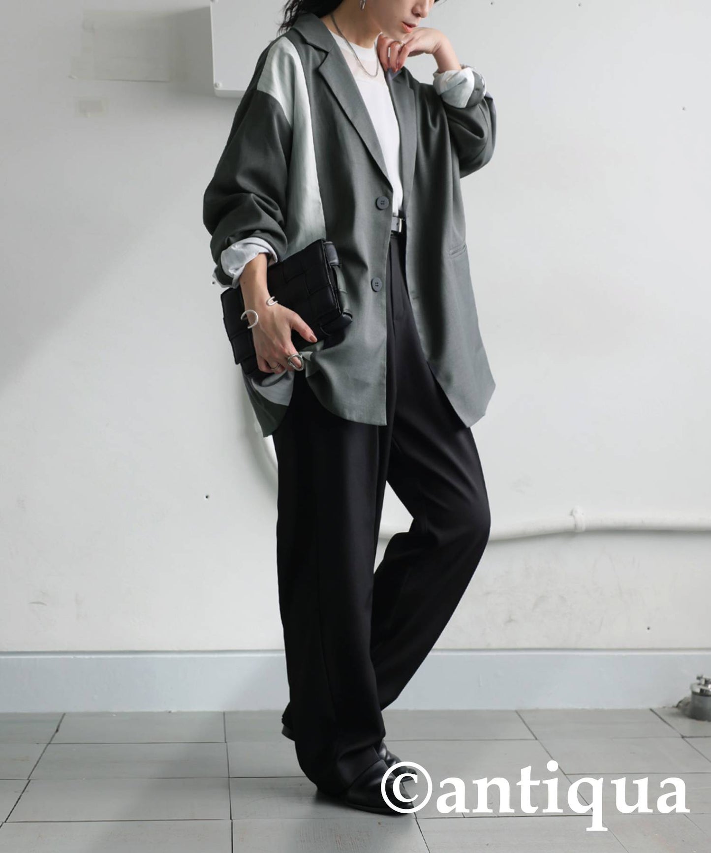 Switched Striped Jacket Ladies