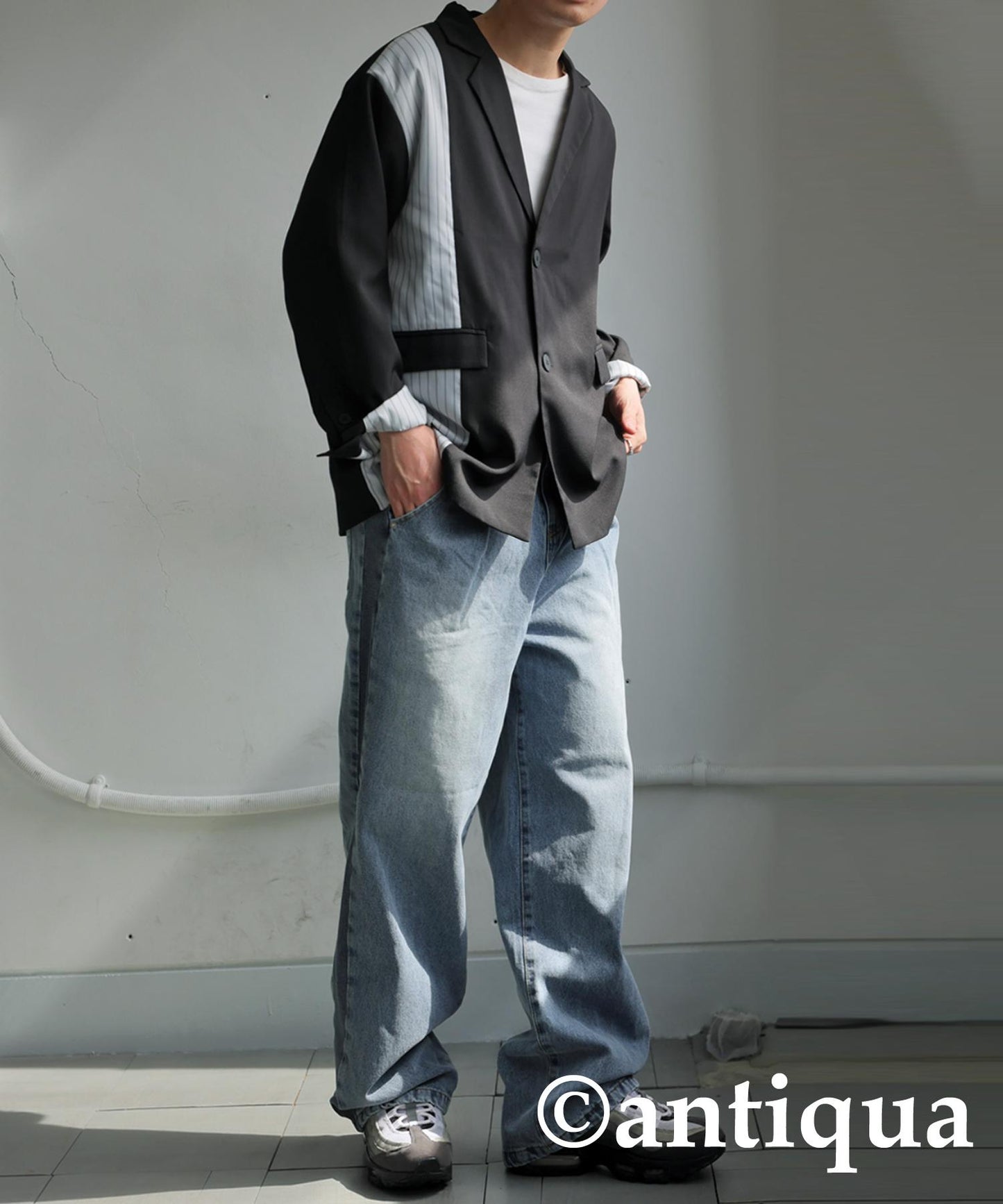 Switched Striped Jacket Men's