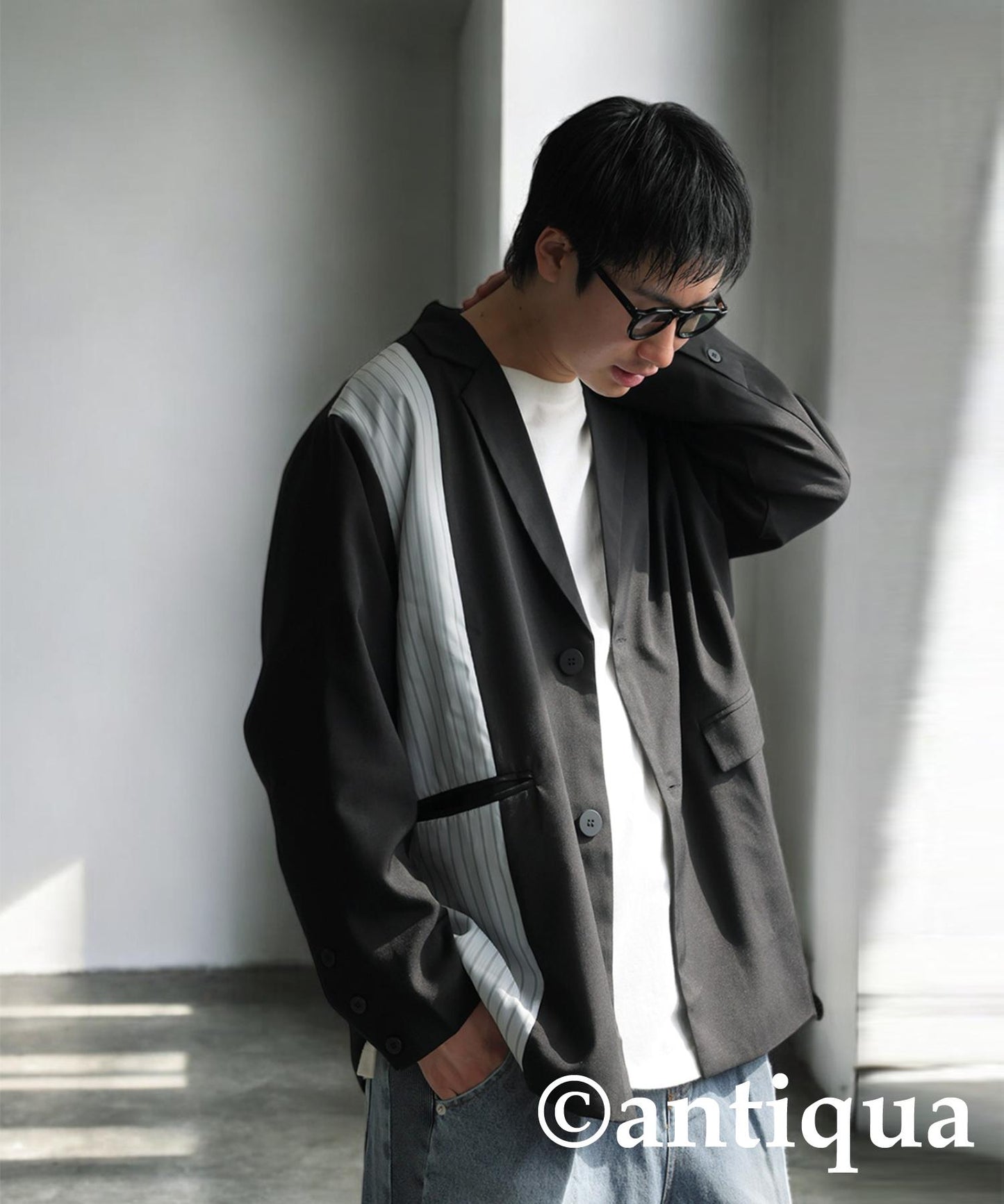 Switched Striped Jacket Men's