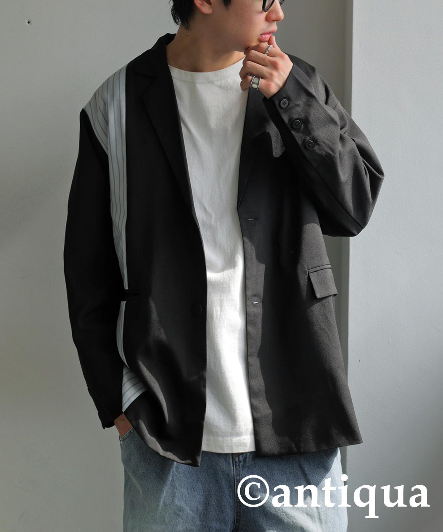 Switched Striped Jacket Men's