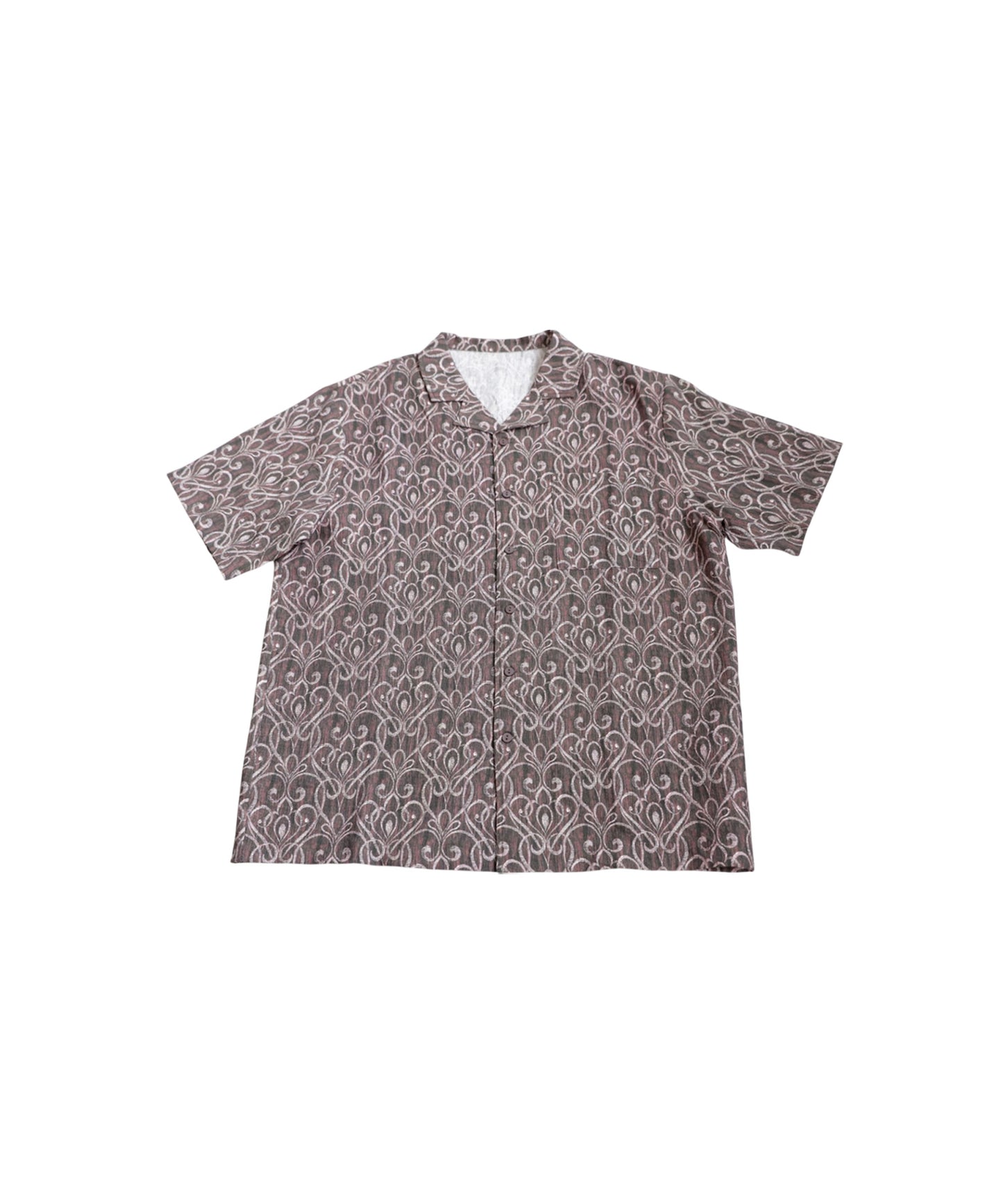 Men's Art Pattern Open Collar Shirt