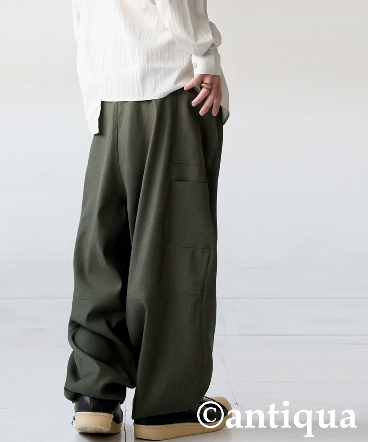 Asymmetrical Pocket Wide Pants Men's