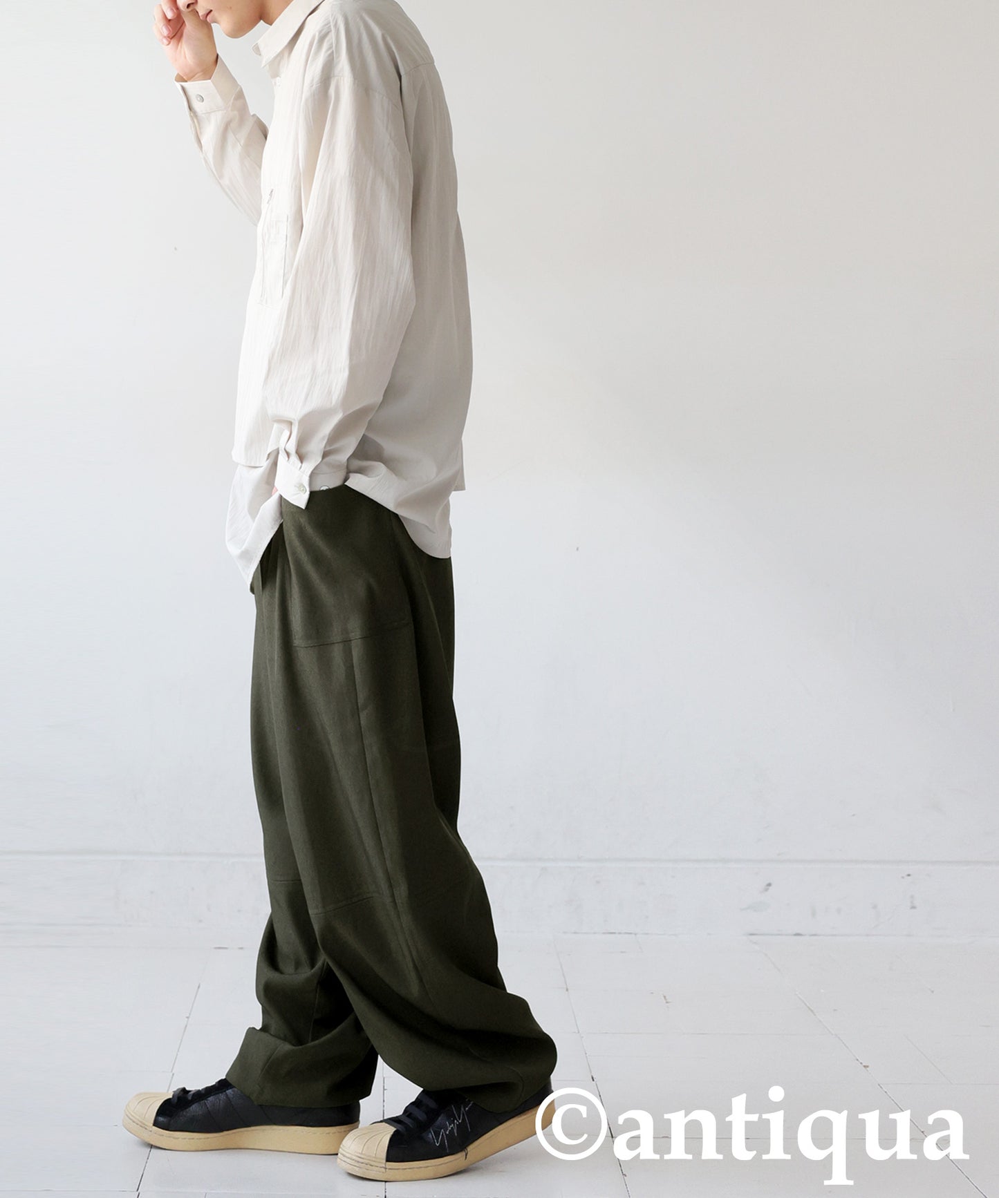Asymmetrical Pocket Wide Pants Men's