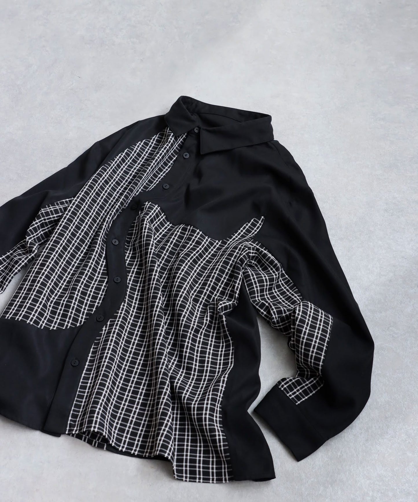 Ladies Check Switching Shirt