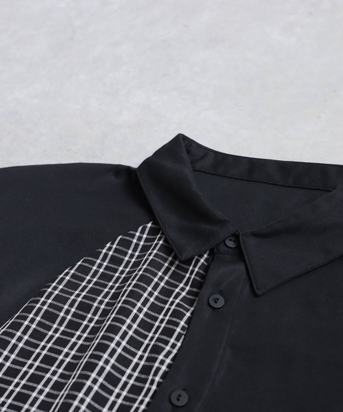 Ladies Check Switching Shirt