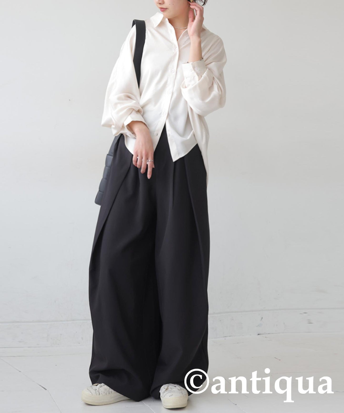 Tuck Wide Pants Ladies