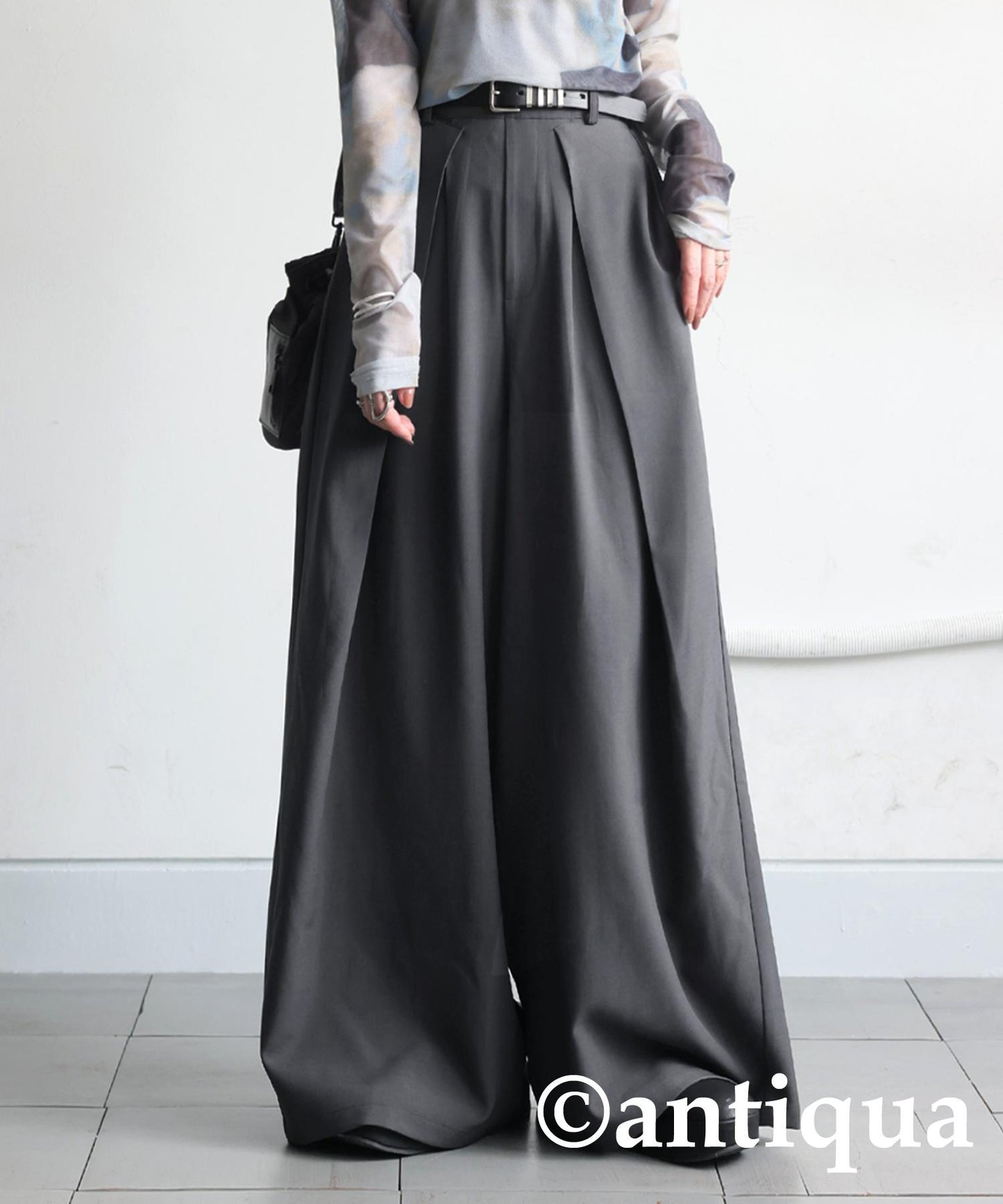 Tuck Wide Pants Ladies