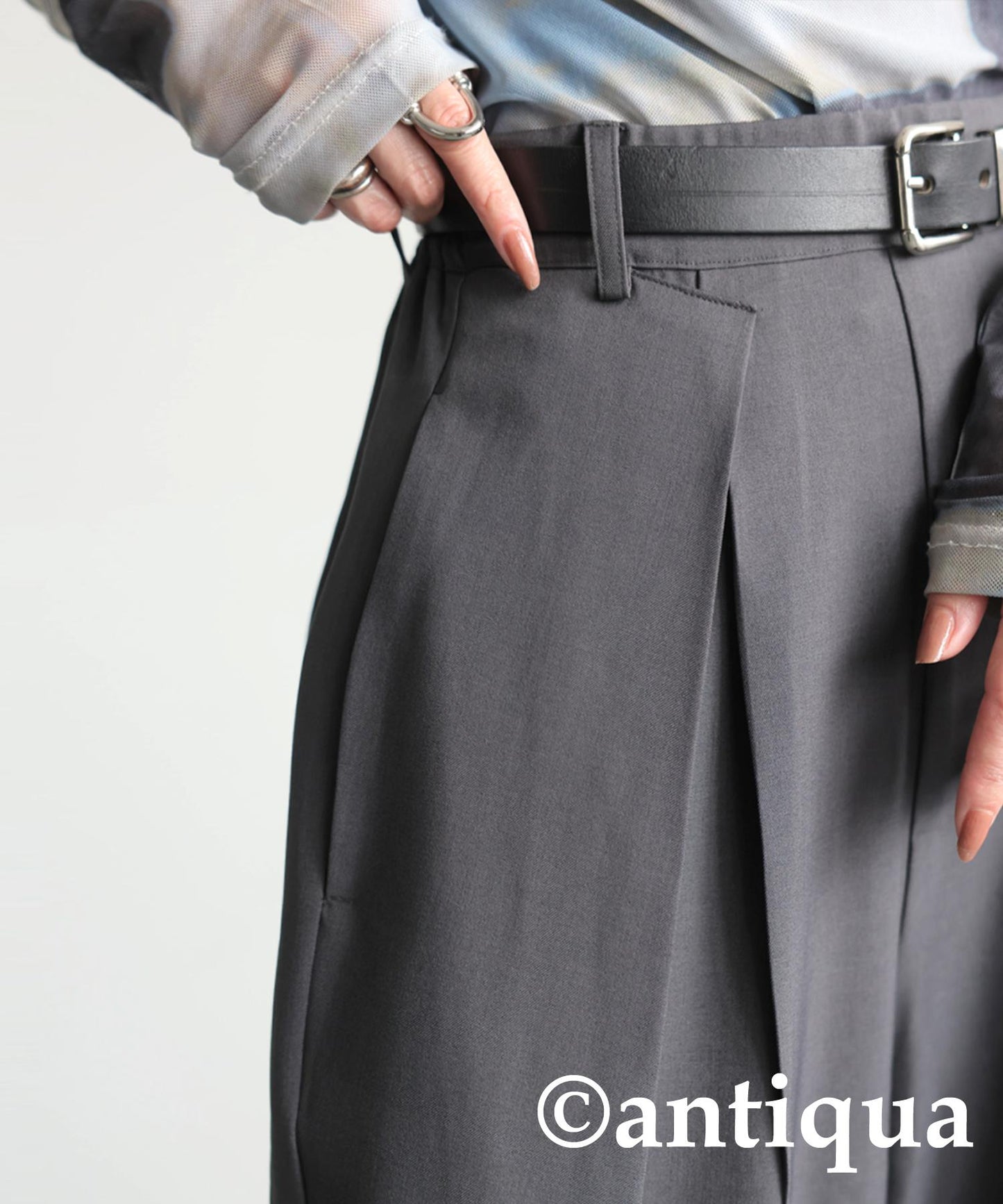 Tuck Wide Pants Ladies