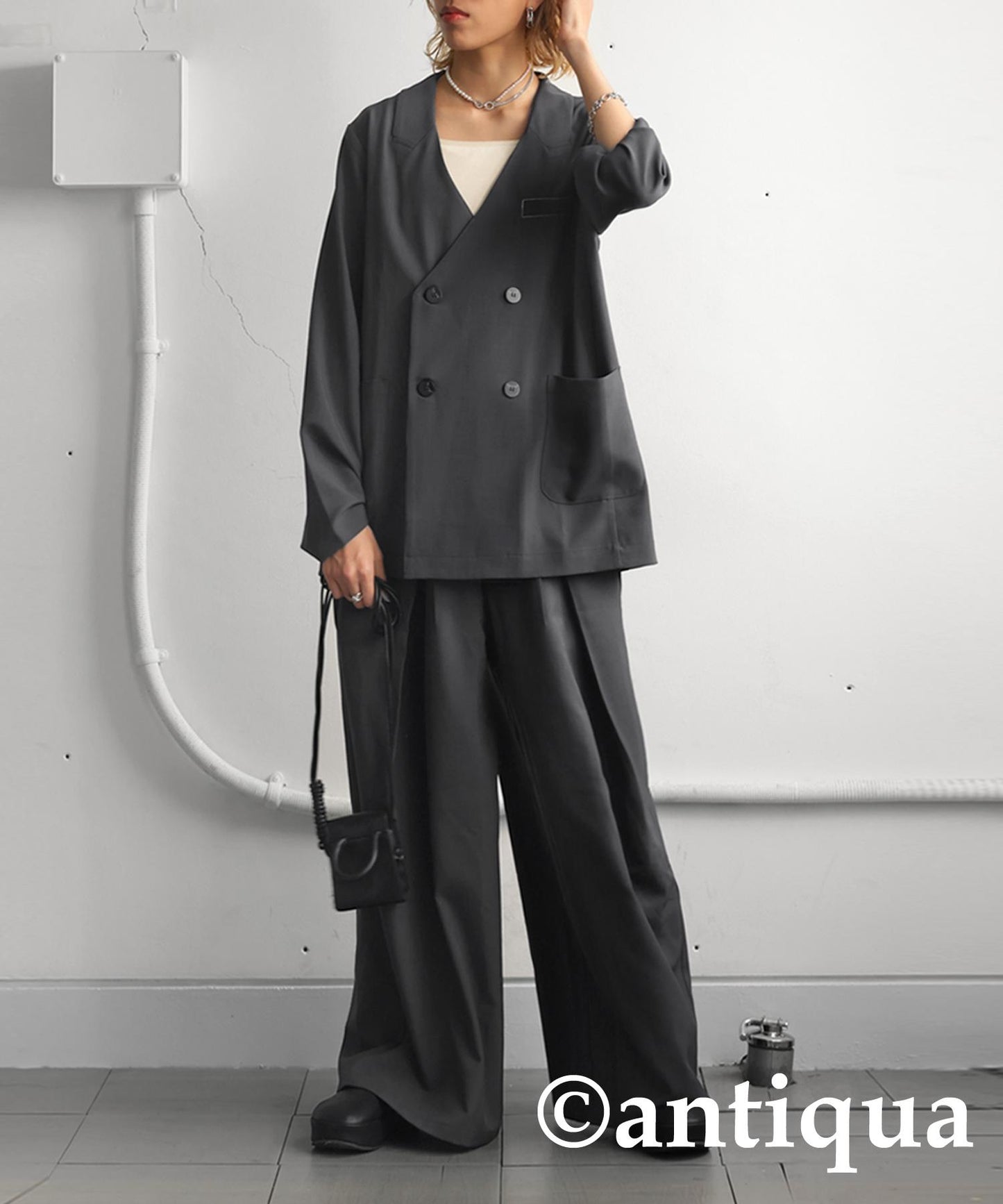 Tuck Wide Pants Ladies