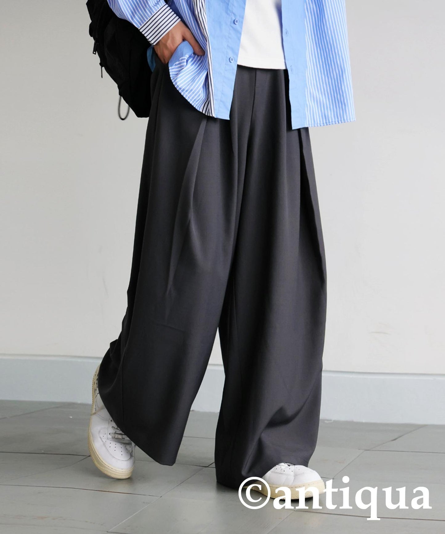 Men's Tuck Wide Pants