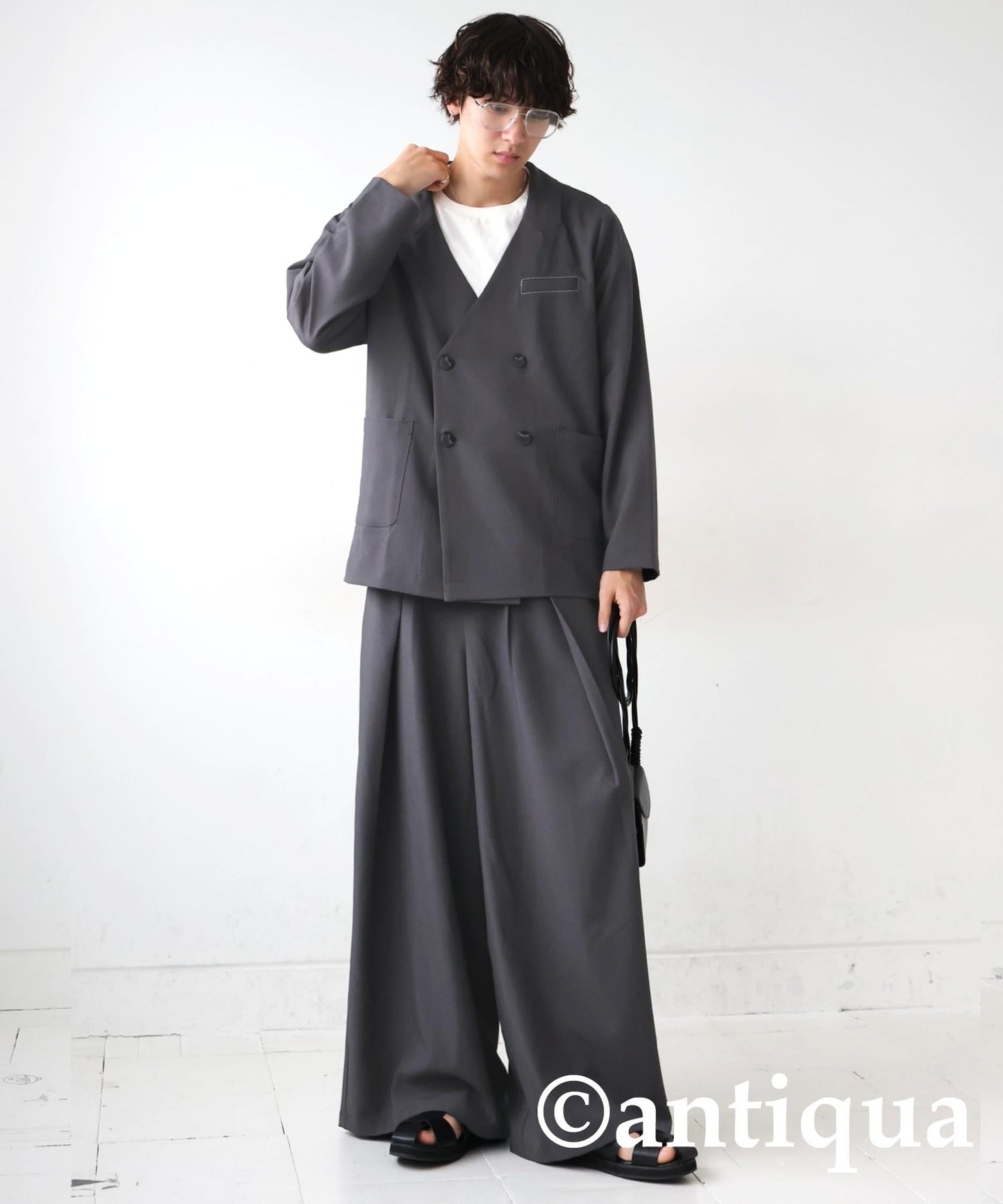 Men's Tuck Wide Pants