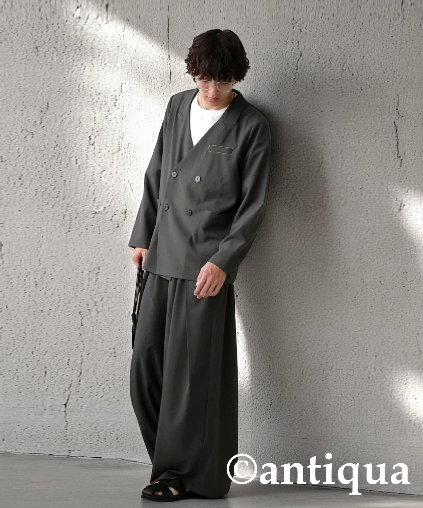 Men's Tuck Wide Pants