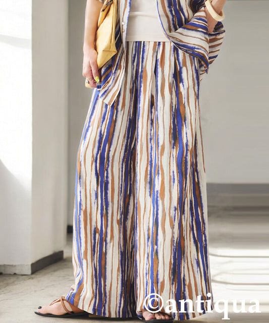 Ladies Art Print Wide Pants